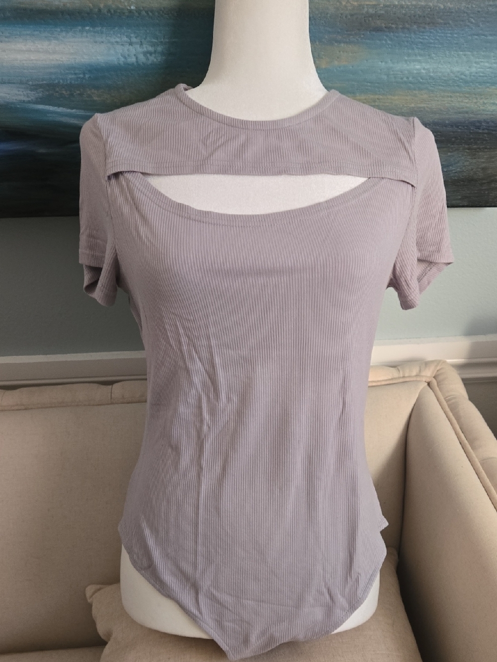 lavender keyhole bodysuit